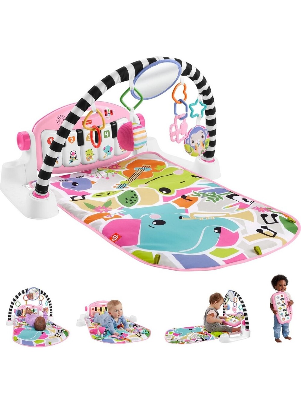 Fisher-Price Pink and Multi Color Musical Play Gym